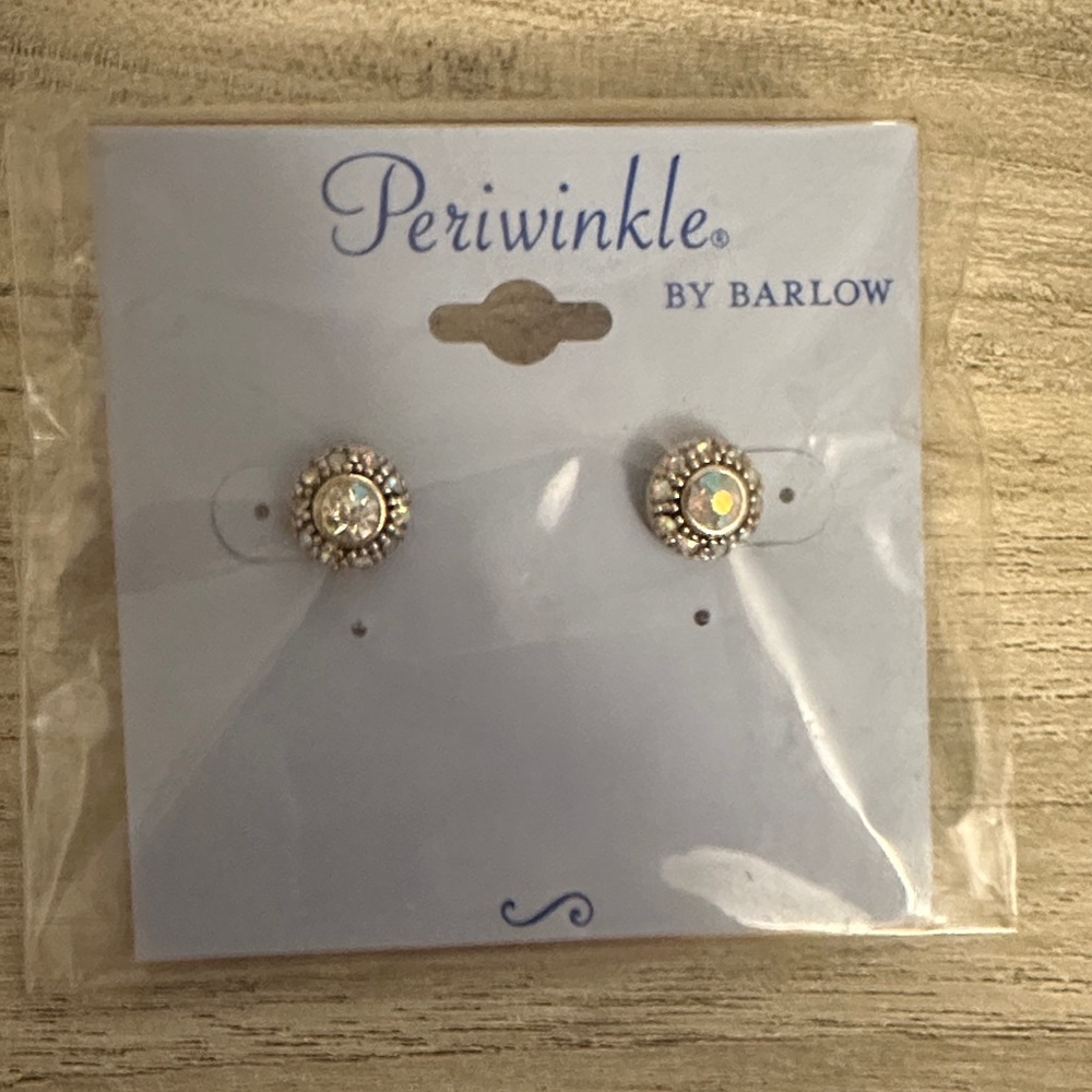 Periwinkle by Barlow Crystal Silver Earrings